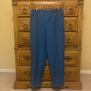 Alfred Dunner Straight Leg Elastic Waist Pants Blue Size 16